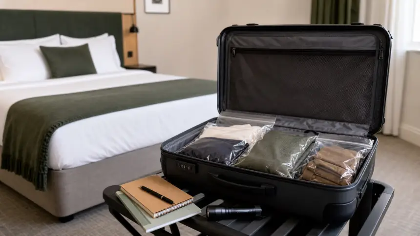 Luggage isolated for inspection after travel